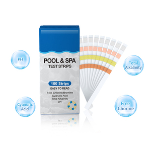 Tiras Reactivas <span class=keywords><strong>para</strong></span> Piscina 4 en 1, Tiras Reactivas <span class=keywords><strong>para</strong></span> Pruebas <span class=keywords><strong>de</strong></span> Agua <span class=keywords><strong>de</strong></span> Piscina, Compatibles con OEM, Personalizables, <span class=keywords><strong>Cloro</strong></span>, Alcalinidad, pH - Product Image 1