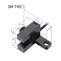 Sensor Optik SUENW Harga Terjangkau SM-T45P Jarak Deteksi 5mm Sensor Fotoelektrik Tipe Through Beam