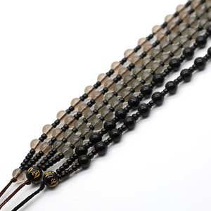 Collier de perles Onyxs noir mode pierre naturelle Om <span class=keywords><strong>Mane</strong></span> Padme Hum Six mots Mantra obsidienne colliers nouveaux <span class=keywords><strong>bijoux</strong></span> faits à la main - Product Image 1