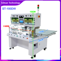 Machine de collage COF Silman ST-100DW à double tête pour réparation d'écrans LCD, dispositif de pressage à impulsions thermiques, pompe à engrenages, boîte de vitesses PLC, solution COF