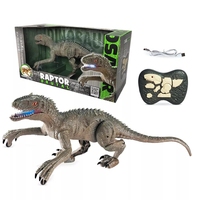 Robot de juguete de dinosaurio con luz y sonido de 2,4G, juguete eléctrico de plástico para caminar, Control remoto, Dinosaurios