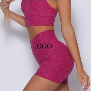 Sports Fitness Yoga Shorts With Inner Shorts Butt Tight Promotional Girls In Skin China Seamless Yoga Shorts With Phone Pockets