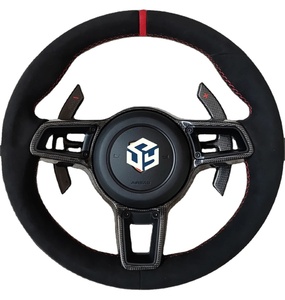 สำหรับ PORSCHE 911 971 996 987 997พวงมาลัยคาร์บอนไฟเบอร์<span class=keywords><strong>แท้</strong></span>สำหรับพวงมาลัย Cayenne Macan Panamera - Product Image 4