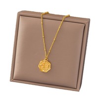 Collier tendance en acier inoxydable pour femme, anti-décoloration, luxe léger, niche haut de gamme, chaîne de clavicule, bijoux quotidiens et de fête, cadeaux en gros