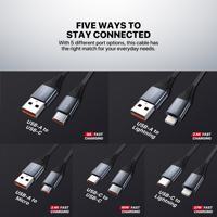 Kabel USB Grosir FANTECH DL2 untuk Pengisi Daya iPhone, Kabel Pengisian Cepat, Kemasan Akrilik, Kabel Data USB C