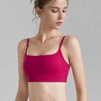 Soutien-gorge de sport sexy pour femme 2026, style débardeur de yoga, à bretelles croisées, avec bonnets semi-fixés, maintien élevé, respirant, en maille sans bretelles, Spandex/Nylon