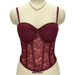 Áo ngực định hình nửa cúp ren Gothic xuyên biên giới, kiểu xương cá cao cấp, áo lót trong lưới thoáng khí - Product Image 5
