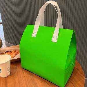 Sac isotherme jetable en non-tissé imperméable personnalisé avec logo, sac isotherme en aluminium pour la livraison de nourriture, desserts, déjeuner, à emporter - Product Image 2