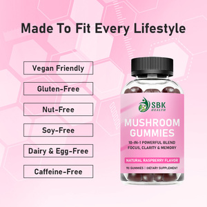 High Quality Mushroom Gummies 10 In 1 Blend for Adults Brain Mood Cognitive Health Mushroom Mood Relaxation Lions Mushroom - Product Image 6