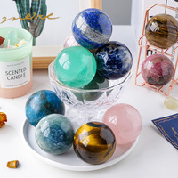 Vente en gros de sphères polies en agate naturelle de 50 mm, pierres brutes, décoration de bureau, artisanat en pierres précieuses, ornement