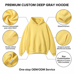 Sudadera con capucha esencial para hombre al por mayor, corte holgado, con dobladillo acanalado, bolsillo frontal, proveedor de logotipos personalizados - Product Image 4