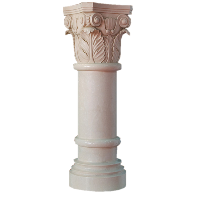 Beautiful Building Decorative White Marble Pillar Factory Price