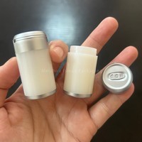ISMAN Vente en gros – Mini conteneur de baume à lèvres en forme de canette de soda argentée de 3,5 g, bouteille vide pour boissons, tube d'emballage cosmétique, logo personnalisé