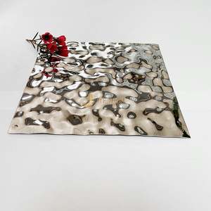 EX389 High Quality Water Ripple <b>Sheet</b> Decorative Stainless Steel <b>Sheet</b> Metal Supplier Factory Price Wave Decorative - Product Image 5