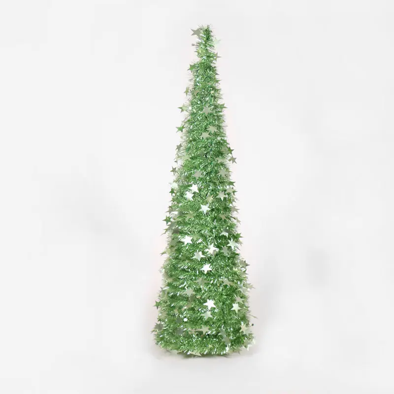 Oropel verde de manzana para mascotas, árbol de Navidad para decoración de Navidad, 1,5 metros