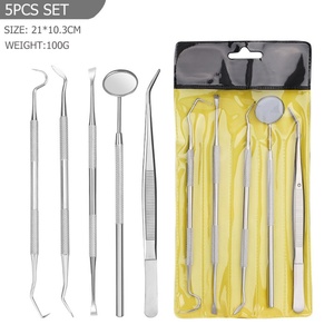 Dental Three Five -Piece Stainless Steel Inspection Set Calculus <b>Remover</b> Tartar Inspection Tool - Product Image 1
