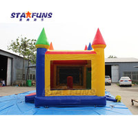 Château sautant de fête de maison de rebond de videur gonflable commercial avec la maison pleine d'entrain de gonflables de ventilateur pour le divertissement des enfants