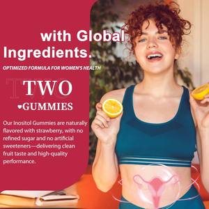 Gummies d'inositol OEM avec huile d'onagre 2000mg Myo-Inositol D-Chiro Inositol avec Vitamine D3 B6 <span class=keywords><strong>B12</strong></span> et Zinc pour l'équilibre féminin - Product Image 4