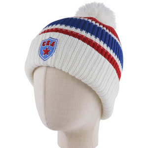 Gorro de Invierno Personalizado con Puño, Pompón y Logotipos Jacquard de Fábrica - Product Image 1