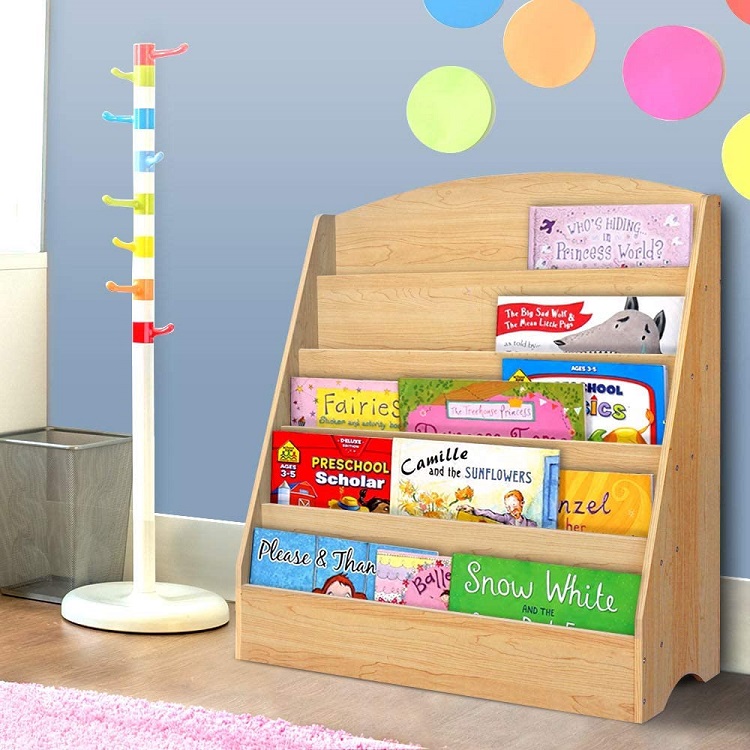 Bamboo Bookshelf Magazine Holder Book Case Living Room Furniture Storage Rack