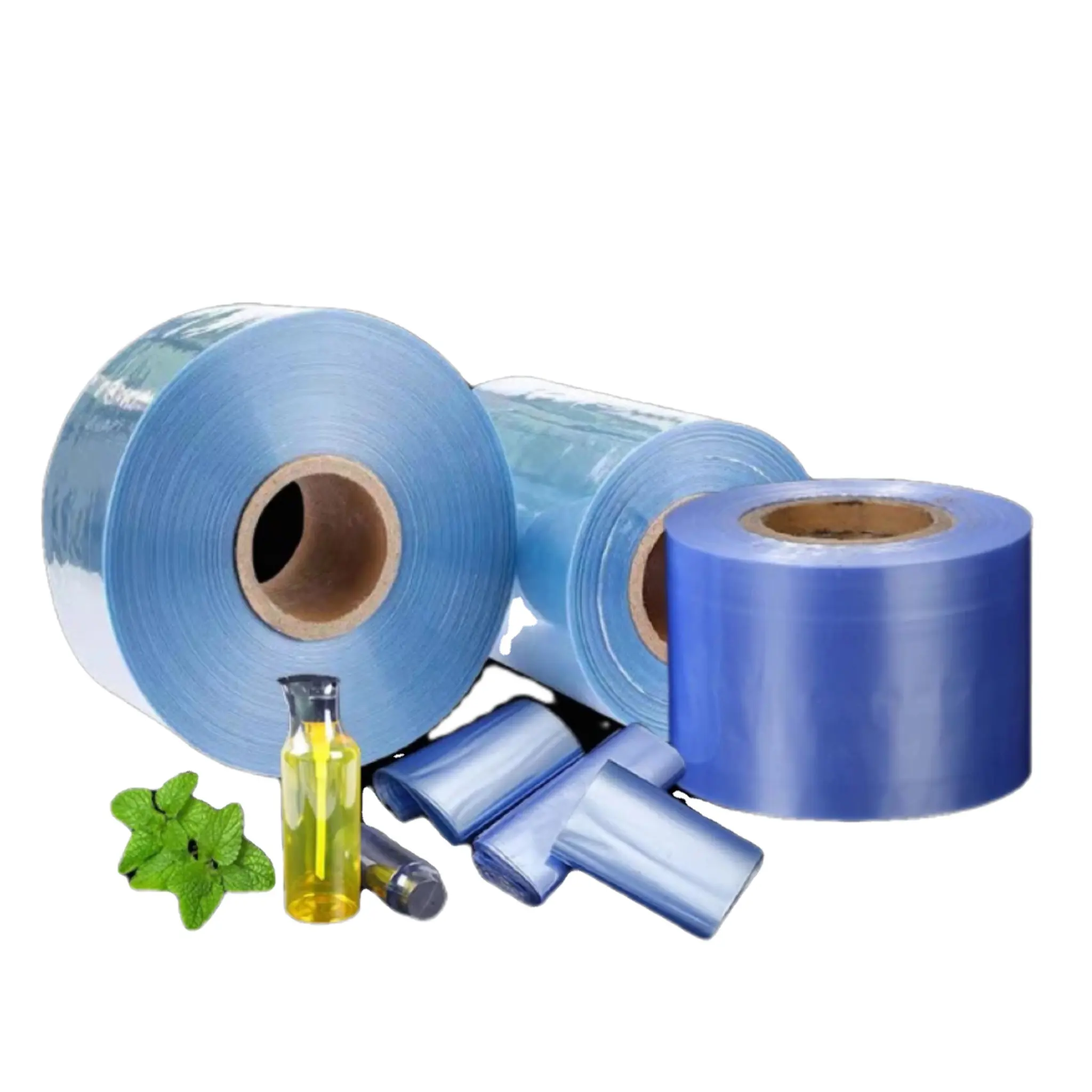 Hersteller Hochwertige kunden spezifische PVC-Schrumpf folie Kunststoff folie Kunststoff verpackung PVC-Folien rolle Kunststoff rolle