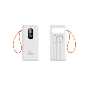 Banco de energía portátil de 30000mAh Carga rápida PD22.5W Estación de energía Pantalla LED Cables incorporados <span class=keywords><strong>Powerbank</strong></span> para teléfono - Product Image 2