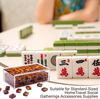 Étui à mahjong en acrylique personnalisé, capacité de 160 tuiles de mahjong américaines, convient aux tuiles de 1,2 pouces, boîte de rangement transparente avec couvercle, conteneur de jeu vide