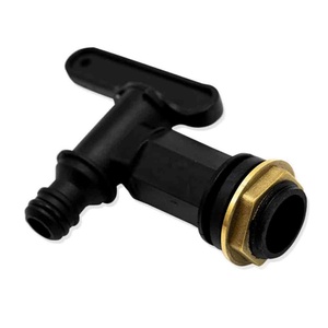 Robinet de Jardin en Laiton avec Filtre 1/2'' pour Réservoir IBC, Raccord de Tuyau de Jardin, Vanne de Réservoir IBC, Connecteur de Tuyau - Product Image 1
