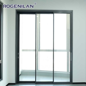 <span class=keywords><strong>Porta</strong></span> Scorrevole Minimalista Ultra-Sottile in Alluminio con Vetro Basso Emissivo Rogenilan, Doppio Vetro, Binario Liscio e Silenzioso - Product Image 3