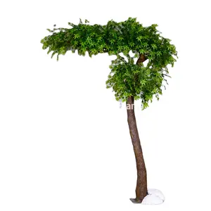 저렴한 가격 oem 실내 장식 녹색 플라스틱 실크 잎 나무 나무 트렁크 디자인 일본 인공 단풍 나무 메이플 트리