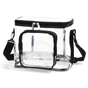 मोटी सामग्री बड़ी क्षमता पोर्टेबल पारदर्शी pvc शौचालय आयोजक बैग वर्ग लंच और पिकनिक बैग - Product Image 2