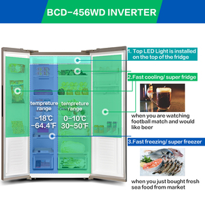 Réfrigérateur intelligent pour la maison, fabrication en gros, OEM, portes françaises, grande capacité, réfrigérateur intégré - Product Image 2