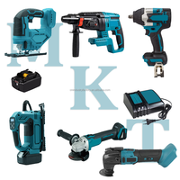 Kit combiné d'outils électriques sans fil 6-en-1 : Scie sauteuse, Meuleuse d'angle, Ponceuse, Batterie, Chargeur rapide pour la construction, le bricolage et le travail du bois