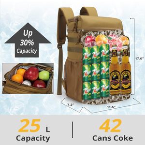 Custom Logo 30can TPU <b>Coolers</b> Portable 840D Soft Sided Insulated <b>Cooler</b> Bag <b>Backpack</b> <b>For</b> Outdoor <b>Backpack</b> with 24L Lunch Bag - Product Image 4
