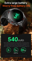 Montre connectée GPS d'extérieur avec positionnement satellite précis, étanche, bracelet de sport Bluetooth, écran AMOLED, bracelet en silicone