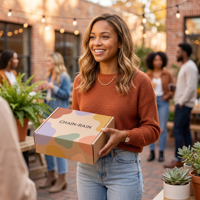 Boîte d'expédition en carton ondulé durable, recyclable et imperméable pour cadeaux et artisanat, fabriquée par un fabricant OEM.