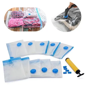 Multifunctional Travel Vacuum Storage Bag Set Space-Saving Compression Pouch Clothing Transparent Storage Bags Storage