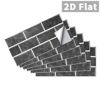 Autocollant mural adhésif 2D plat en PVC effet marbre noir pour salle de bain et douche, étanche, vente en gros, OEM ODM FG Chine