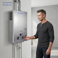 Chauffe-eau à gaz sans réservoir haute efficacité GPL avec affichage numérique, certifié CE pour les marchés résidentiels des États-Unis et de l'UE
