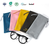 Vente chaude d'usine OEM Pochette de rangement pour lunettes de soleil en velours durable de haute qualité Faible MOQ Pochette pour lunettes pour les commandes en gros