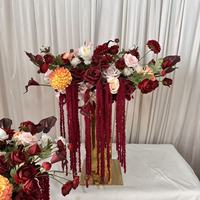 IFG Großhandel Handgefertigte 60cm Seiden-Kunstrosen Weinrot Moderner Hintergrund für Hochzeiten, Muttertag & Weihnachtsveranstaltungen