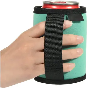 Custom Can Cooler Bags Neoprene Stubby Holder Thermal Insulation Can Coozies Waterproof Bottle Sleeve with Handle Soft Can Koozy