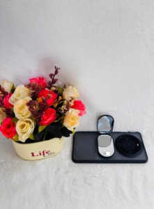 Miroir de maquillage pliable 2-en-1 et support de téléphone avec boîte cadeau, support de téléphone adhésif portable avec miroir de maquillage double face - Product Image 5