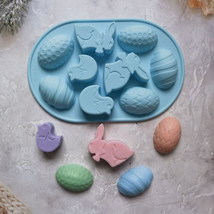 Moule en silicone <span class=keywords><strong>de</strong></span> Pâques 9 trous pour lapin en forme d'oeuf Gâteau au <span class=keywords><strong>chocolat</strong></span> Bonbons Bougie Savon Décoration <span class=keywords><strong>de</strong></span> vacances Outils <span class=keywords><strong>de</strong></span> cuisson pour la <span class=keywords><strong>maison</strong></span> - Product Image 5