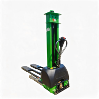 Transpalette électrique tout-terrain MOVMES 1.5T alimenté par batterie pour la manutention en entrepôt extérieur