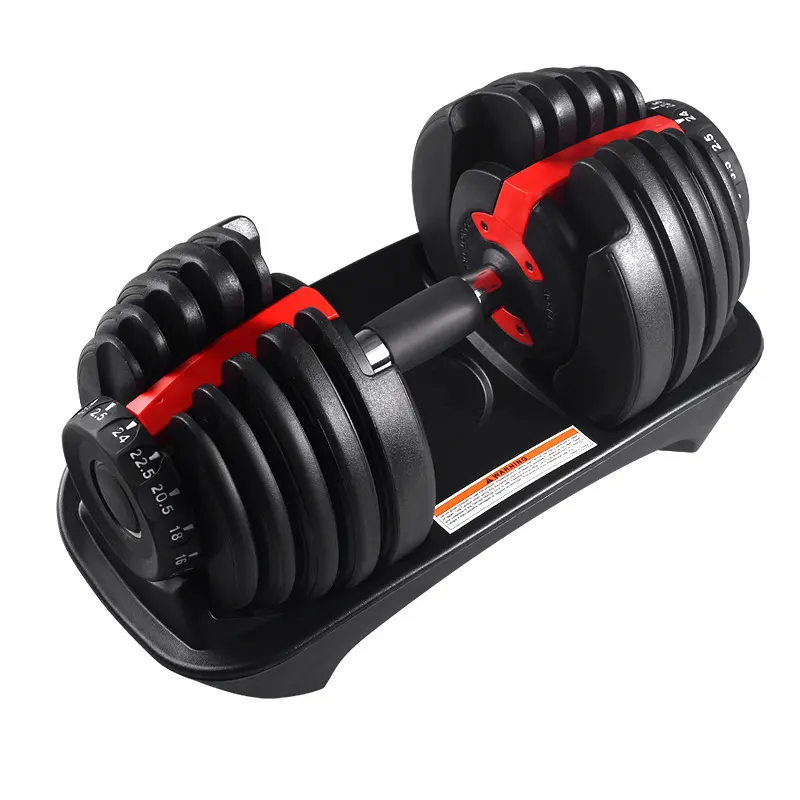 Set Dumbbell yang dapat disesuaikan 10-50kg pilihan multiberat Dumbbell bobot dengan pegangan nilon antiselip