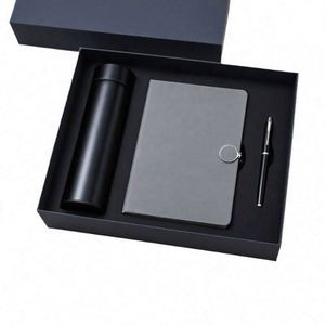 Luxury Corporate Custom Pu Leather Hardcover A5 Notebook Silk Screen Printed Vacuum Flask <b>Box</b> <b>Gift</b> Set - Product Image 2