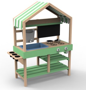 Trẻ Em Vai Trò Chơi Hiện Đại Thân Thiện Với Môi Ngoài Trời Bằng Gỗ Bùn Nhà Bếp Thiết Lập Giáo Dục Giả Vờ Nhà Nấu Ăn Học Tập Quà Tặng Đồ Chơi Trẻ Em - Product Image 2