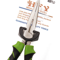 Pince coupante professionnelle GK-D009 6 et 8 pouces pour fil d'acier, manche TPR vert-noir, durable, à bec effilé, qualité industrielle, pour le bricolage
