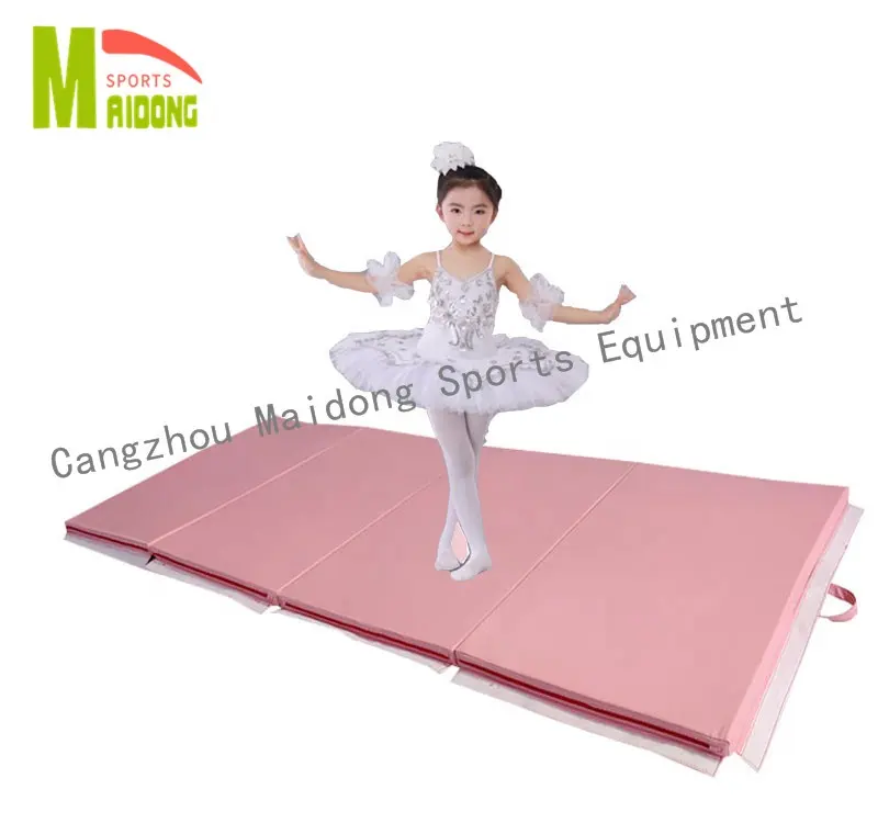 Детский коврик для фитнеса специальный четырехскладной губчатый складной коврик для танцев гимнастики